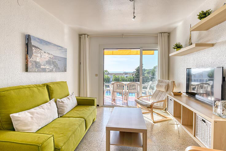 Apartamento 2 dormitorios con Piscina, Vistas al mar y Wifi en Calella de Palafrugell - Alquiler Temporada