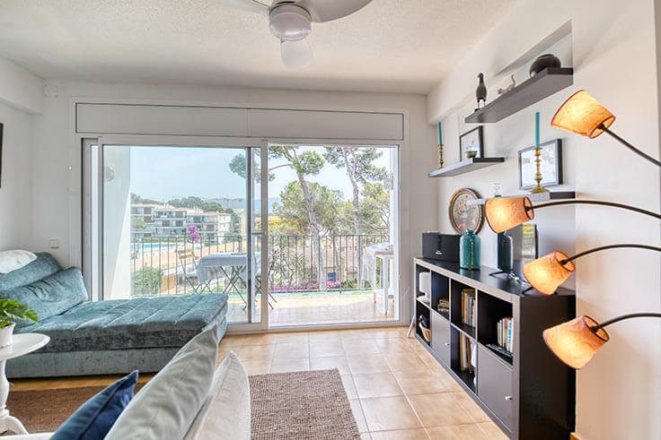 Apartamento 1 dormitorio con Piscina, Vistas al mar y jardín en Calella de Palafrugell - Alquiler Vacacional - Turístico