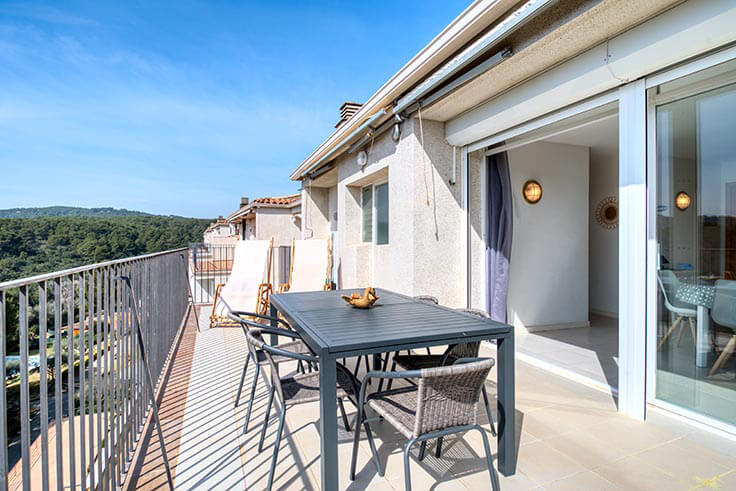 Apartamento 1 dormitorio con Piscina, Vistas al mar, Parking y jardín en Tamariu - Alquiler Vacacional - Turístico