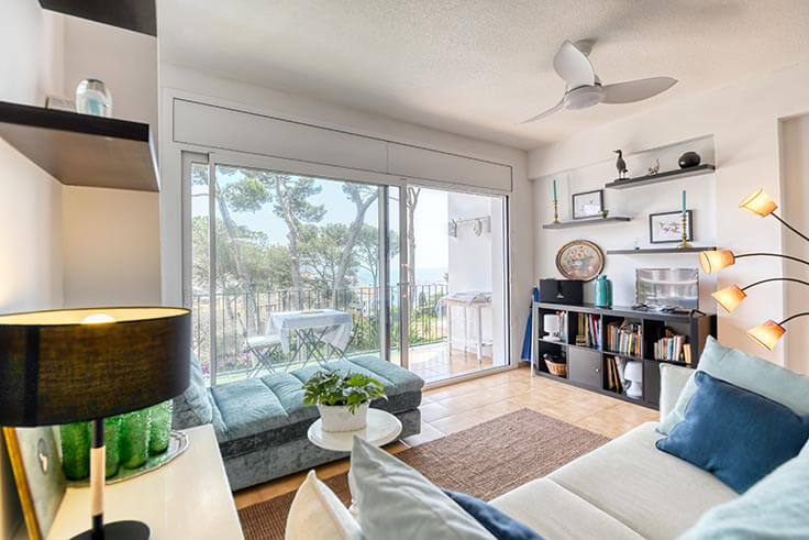 Apartament 1 dormitori amb Piscina, Vistes al mar i jardí a Calella de Palafrugell - Lloguer Vacacional - Turístic