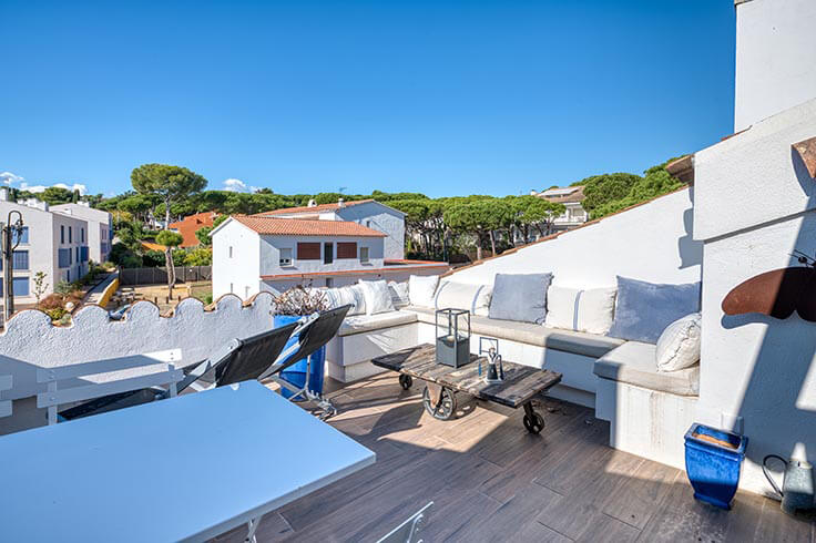 Apartament 3 dormitoris amb Piscina, Vistes al mar i Pàrquing a Calella de Palafrugell - Lloguer Temporada