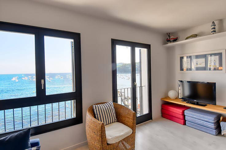 Appartement 2 chambres avec Vues à la mer, Air conditionné, Wifi et Parking à Calella de Palafrugell - Location Saison
