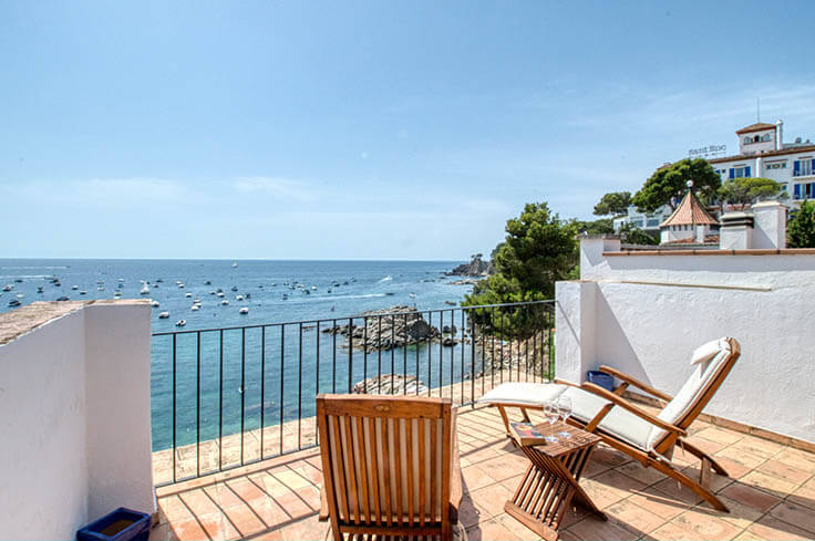 Attique 1 chambre à coucher avec Vues à la mer, Wifi et Parking à Calella de Palafrugell - Location Vacances - Touristique