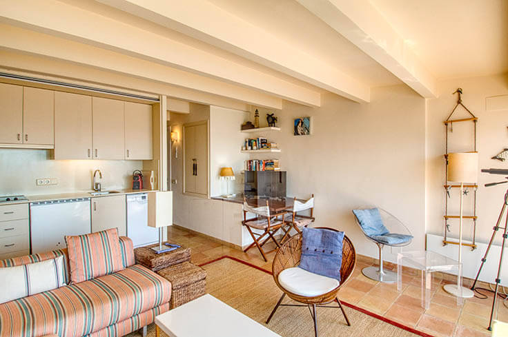 Attique 1 chambre à coucher avec Vues à la mer, Wifi et Parking à Calella de Palafrugell - Location Vacances - Touristique