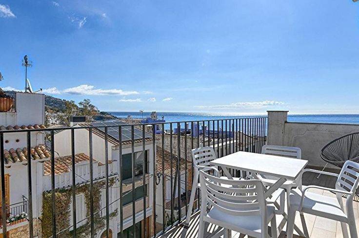 Attique 1 chambre à coucher avec Vues à la mer, Air conditionné et Wifi à Calella de Palafrugell - Location Vacances - Touristique