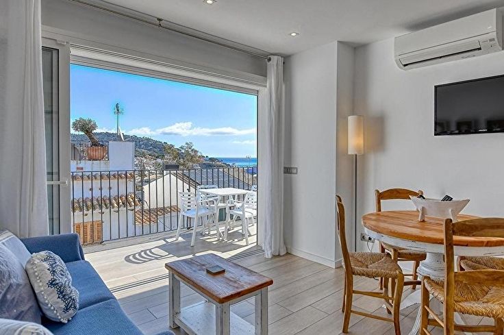 Attique 1 chambre à coucher avec Vues à la mer, Air conditionné et Wifi à Calella de Palafrugell - Location Vacances - Touristique