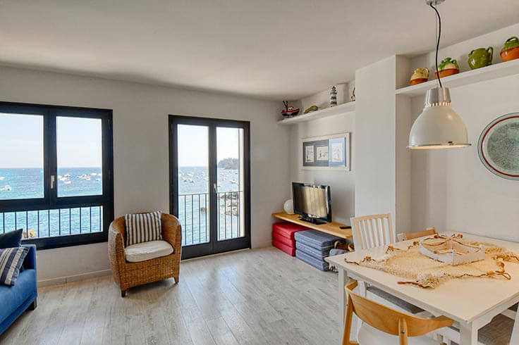 Wohnung 2 Schlafzimmer mit Meerblick, Klimaanlage, Wifi und Parken auf Calella de Palafrugell - Vermietung Urlaub - Tourist