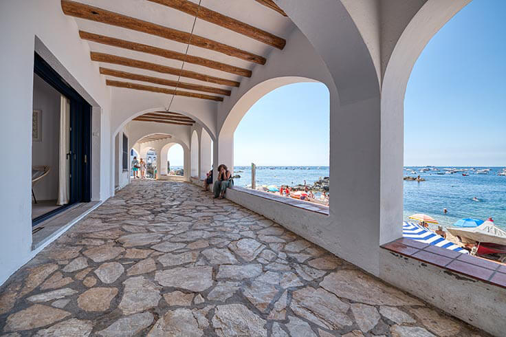 Dachgeschoss 1 Schlafzimmer mit Meerblick, Klimaanlage, Wifi und Parken auf Calella de Palafrugell - Vermietung Urlaub - Tourist