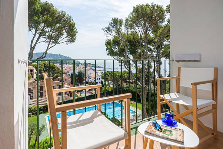Wohnung 2 Schlafzimmer mit Schwimmbad, Meerblick und Garten auf Calella de Palafrugell - Vermietung Urlaub - Tourist