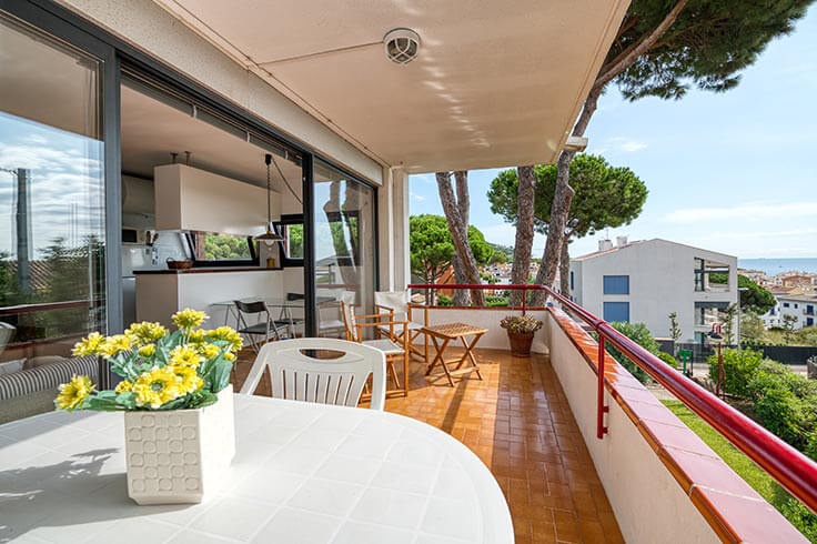 Wohnung 2 Schlafzimmer mit Schwimmbad, Meerblick, Wifi und Garten auf Calella de Palafrugell - Vermietung Urlaub - Tourist