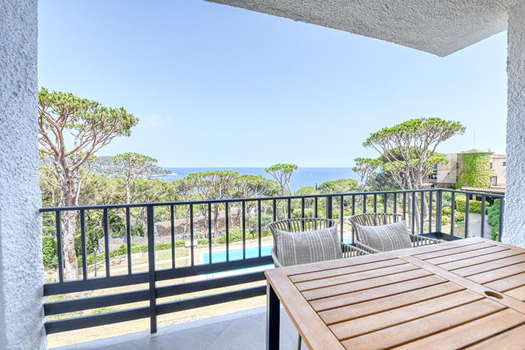 Wohnung 2 Schlafzimmer mit Schwimmbad, Meerblick, Wifi und Parken auf Calella de Palafrugell - Vermietung Urlaub - Tourist