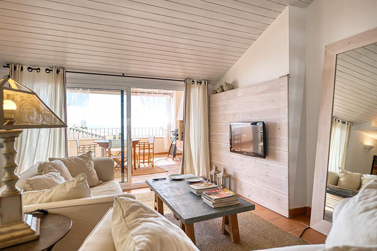 Penthouse 2 Schlafzimmer mit Meerblick auf Calella de Palafrugell - Vermietung Urlaub - Tourist