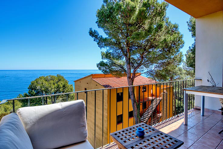 Wohnung 1 Schlafzimmer mit Meerblick, Wifi, Parken und Garten auf Tamariu - Vermietung Urlaub - Tourist